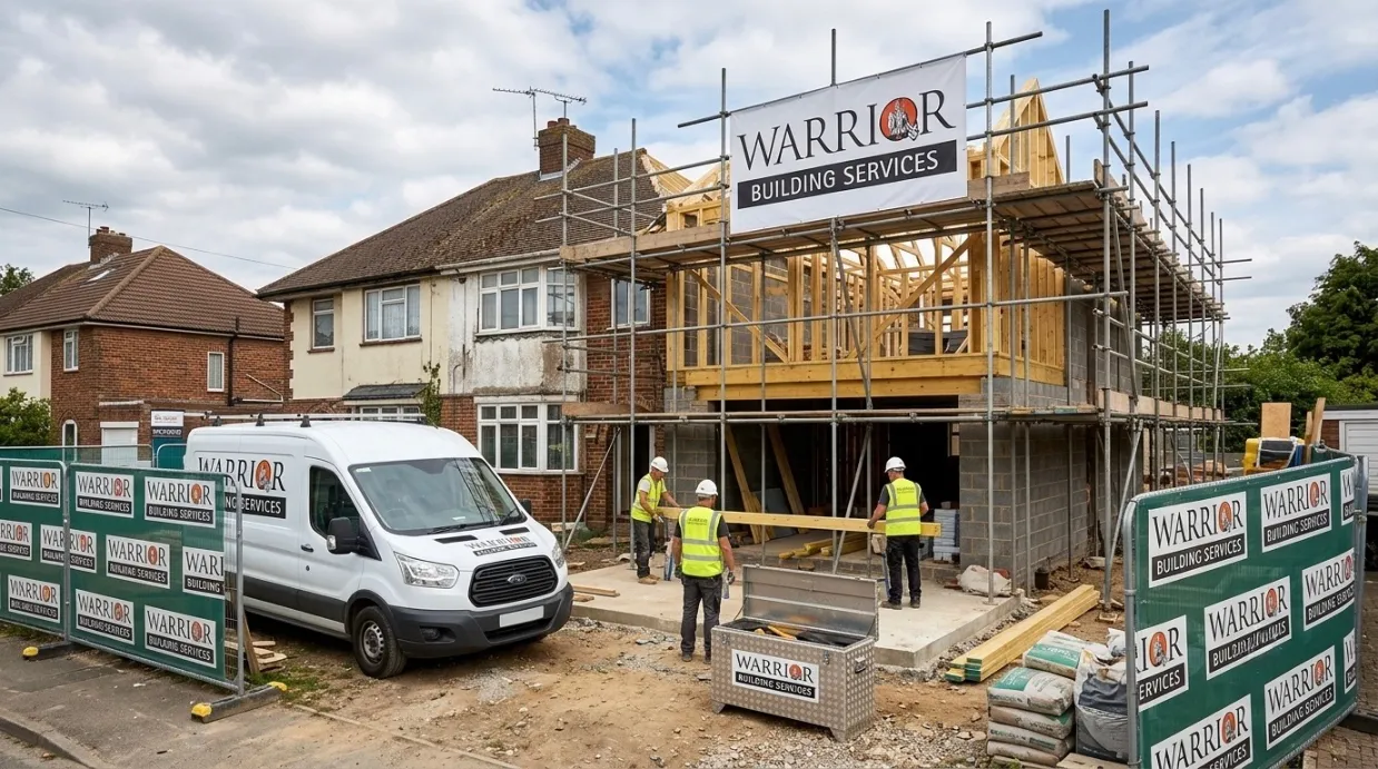 Warrior Building Services crew on site