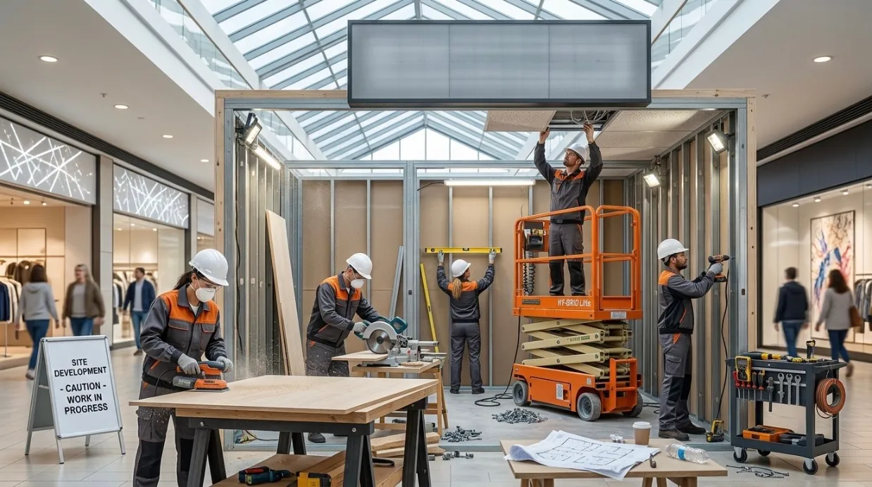 Warrior Building Services team on a commercial project