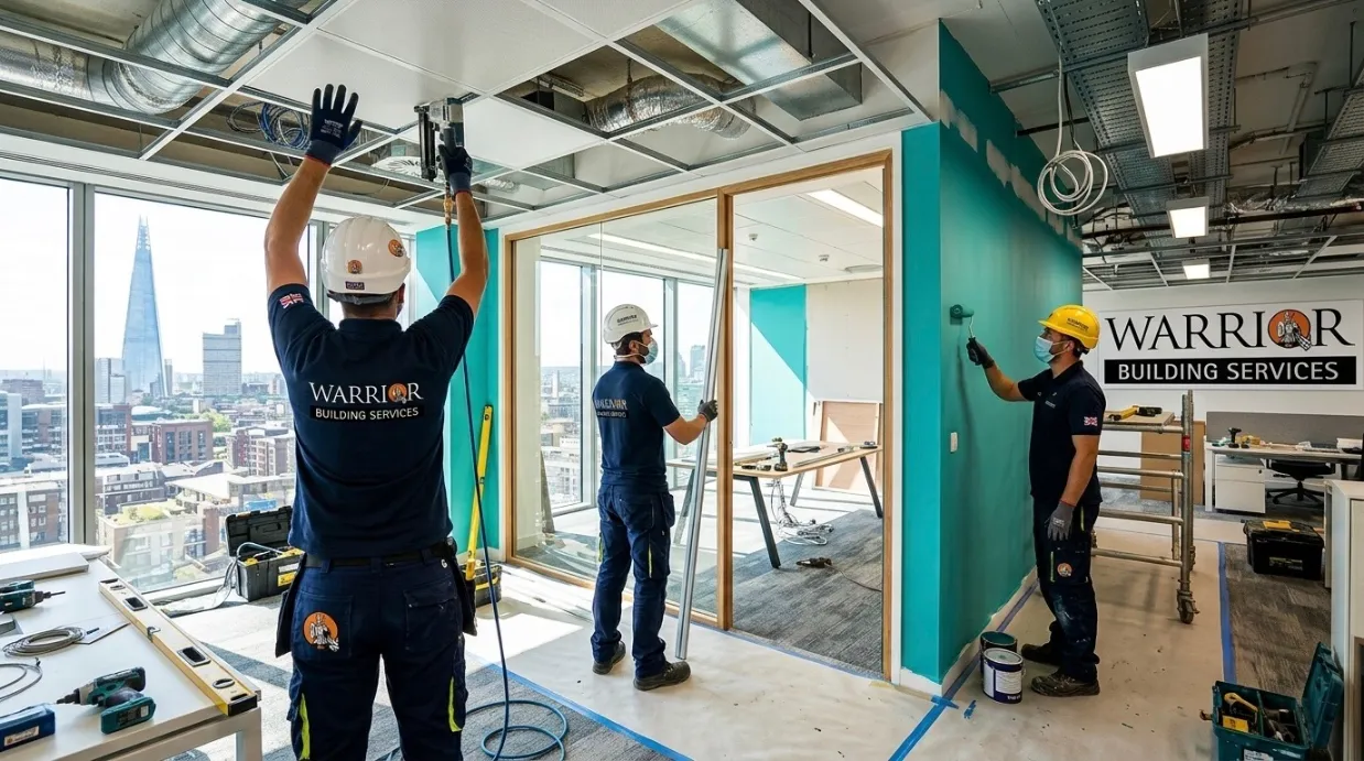 Warrior Building Services commercial project on site